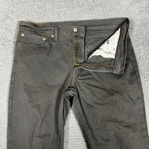 Levis Jeans 511 Mens 36x30 Gray Slim Fit Cotton Straight Formal Office Outdoor